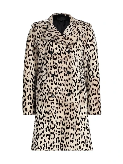 Crystal Leopard Print Duster Coat
