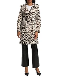 Crystal Leopard Print Duster Coat