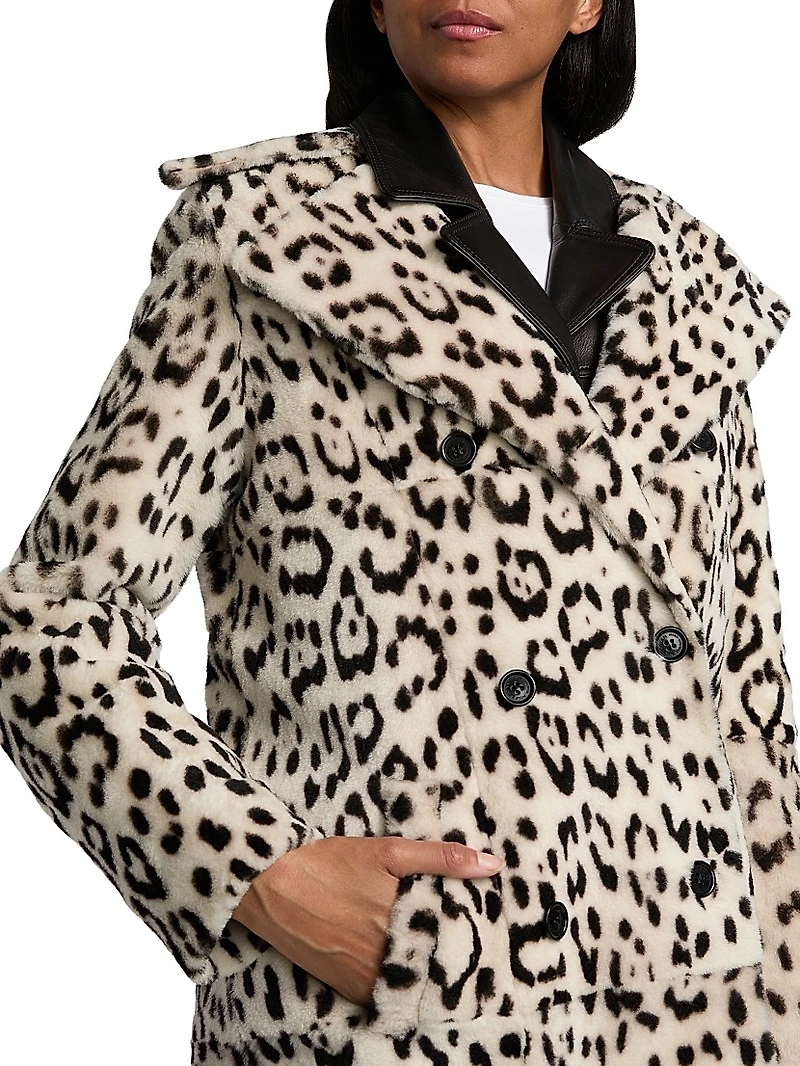 Crystal Leopard Print Duster Coat