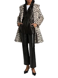 Crystal Leopard Print Duster Coat