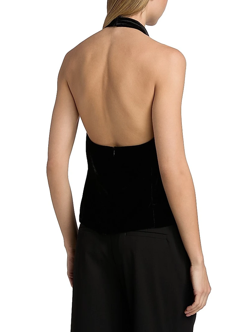 Peneloppe Velvet Halter Top