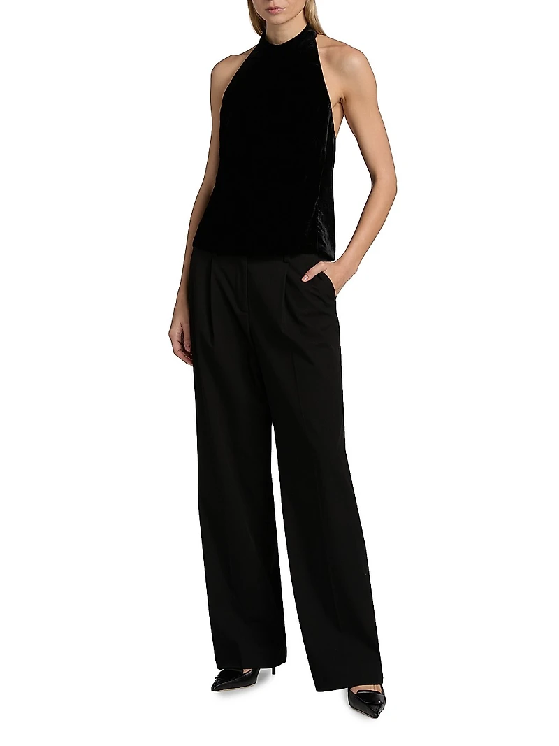 Peneloppe Velvet Halter Top