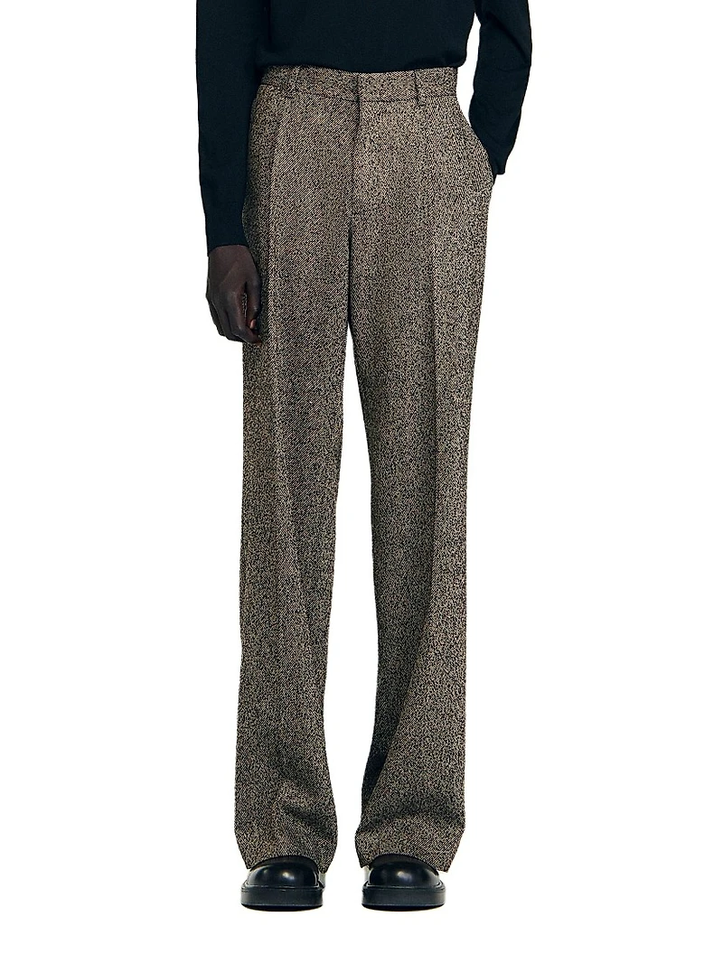Wide-Leg Suit Trousers