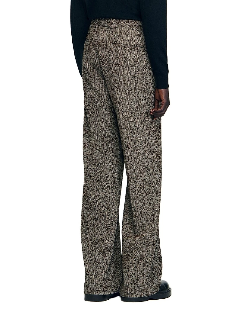 Wide-Leg Suit Trousers