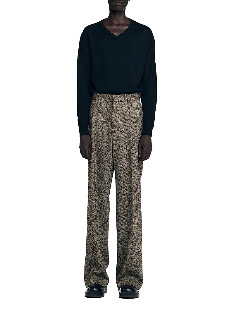 Wide-Leg Suit Trousers