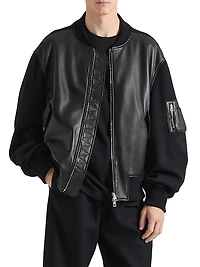 Bomber Nappa Leather and Wool