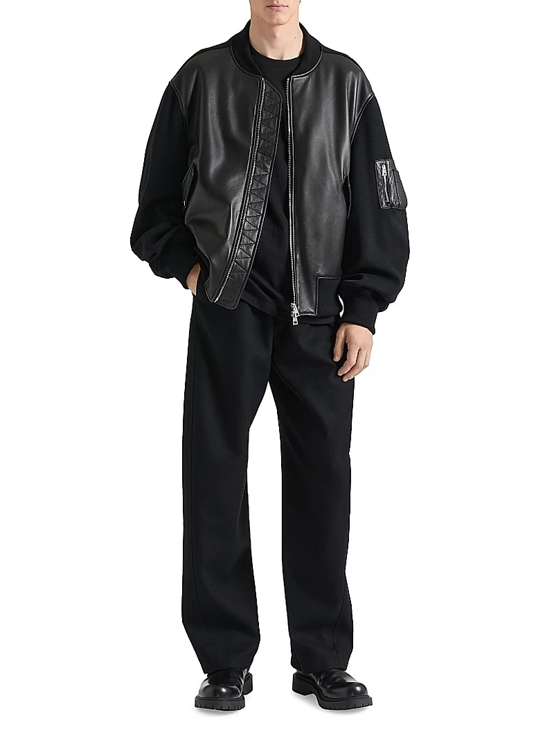 Bomber Nappa Leather and Wool