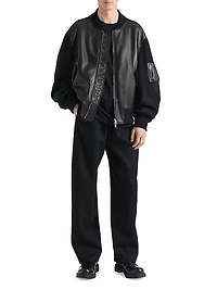 Bomber Nappa Leather and Wool