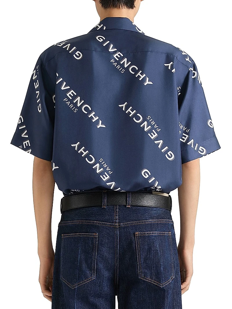 Shadow Printed Shirt Silk