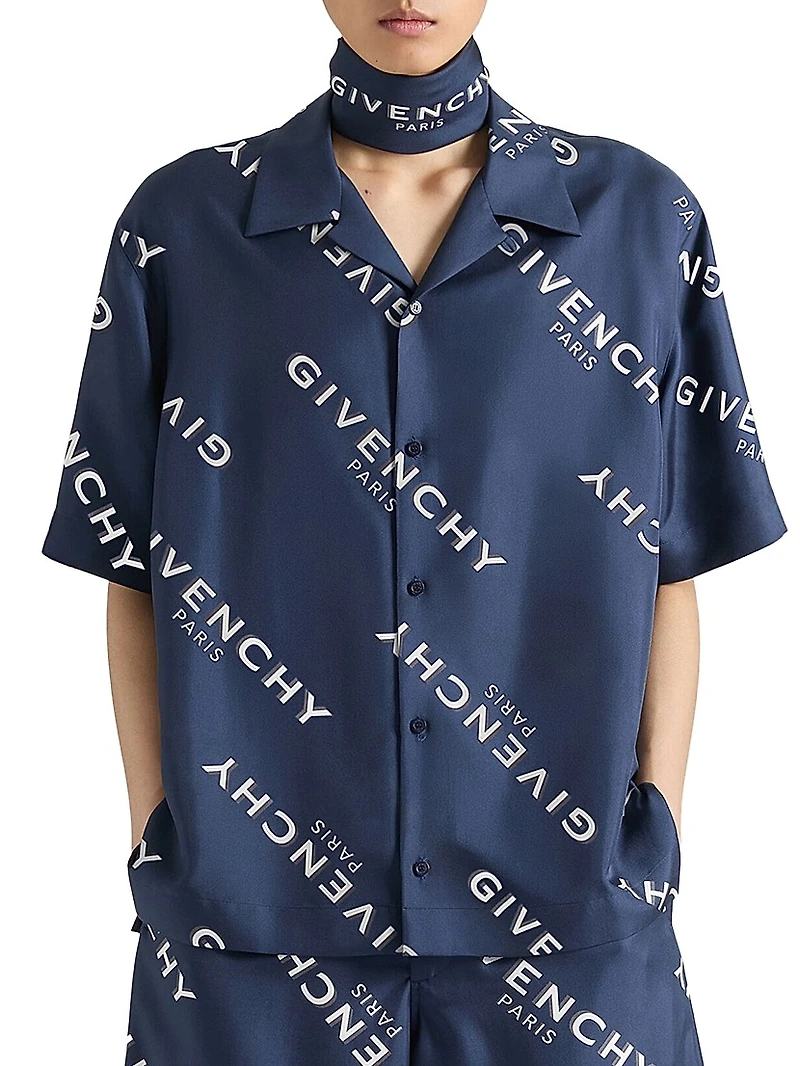 Shadow Printed Shirt Silk