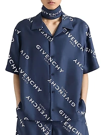 Shadow Printed Shirt Silk