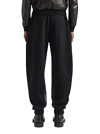 Jogger Pants Leather and Wool