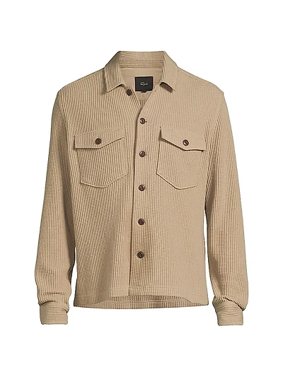 Wells Waffle-Knit Cotton-Blend Shirt