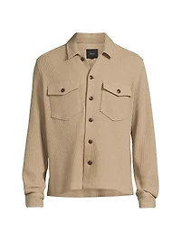 Wells Waffle-Knit Cotton-Blend Shirt