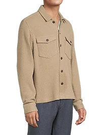 Wells Waffle-Knit Cotton-Blend Shirt