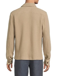 Wells Waffle-Knit Cotton-Blend Shirt