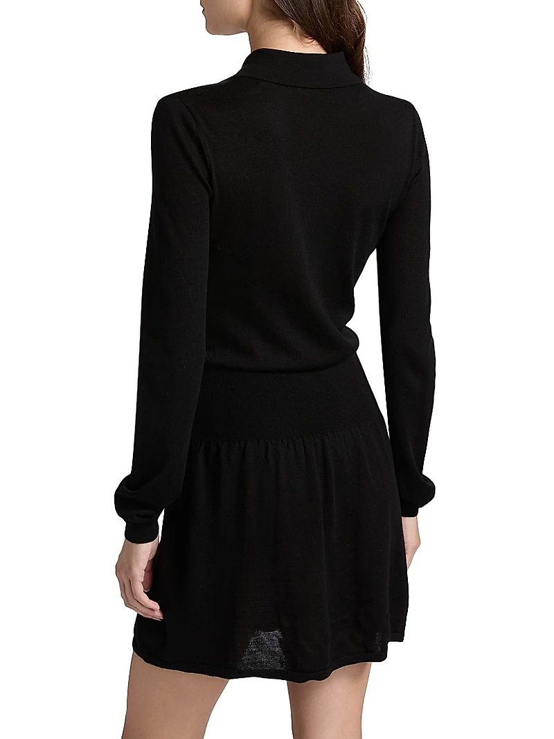 Smart Merino Wool Polo Minidress