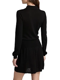 Smart Merino Wool Polo Minidress