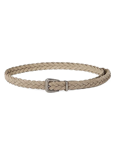 Braided Leather Belt with Monili
