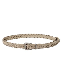 Braided Leather Belt with Monili