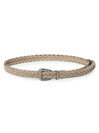 Braided Leather Belt with Monili