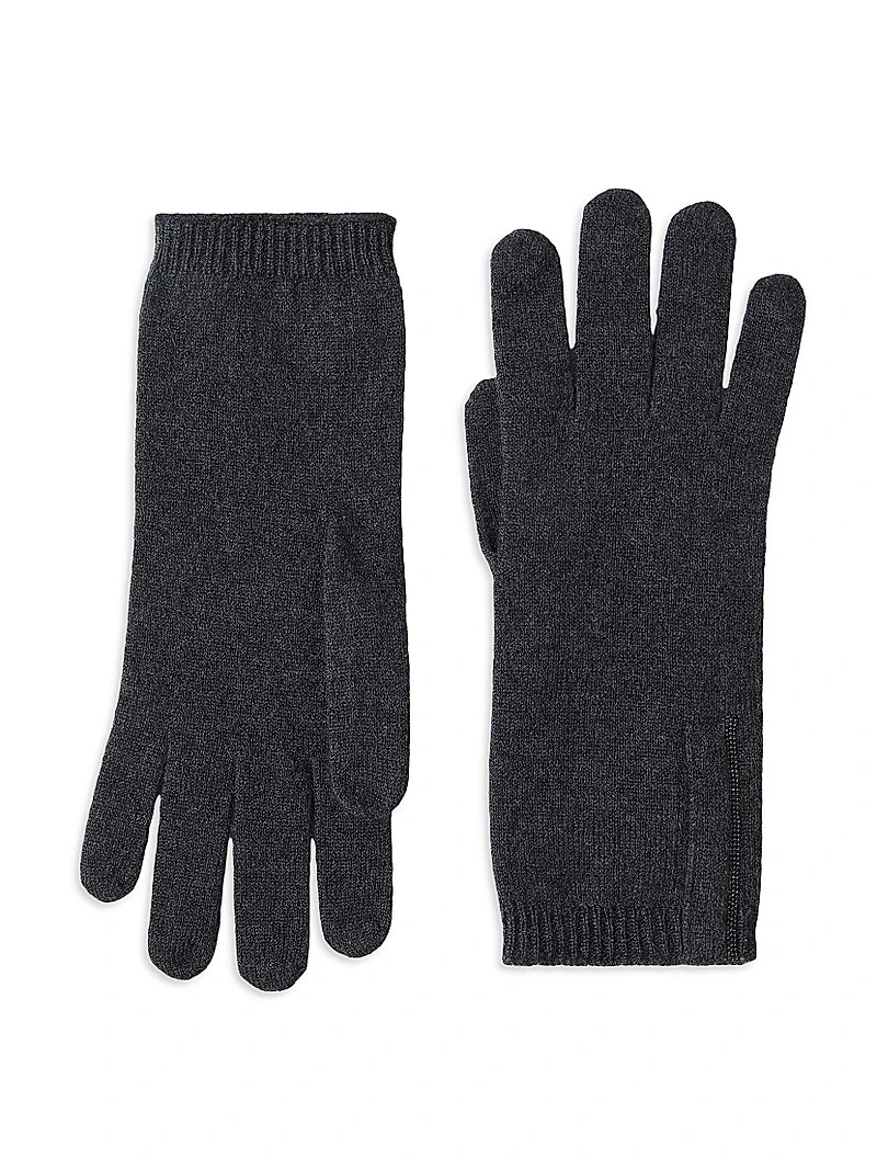 Cashmere Knit Gloves with Monili