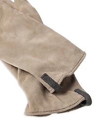Suede Gloves with Monili