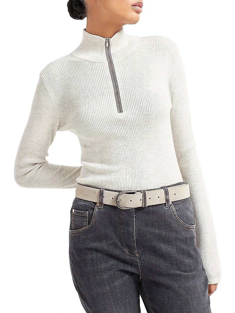 Suede Belt with Monili