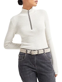 Suede Belt with Monili
