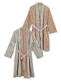Block Print Reversible Robe