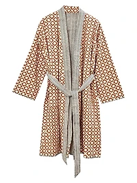 Block Print Reversible Robe