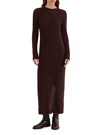 Mohair, Cotton and Wool Dazzling Cable Knit Dress