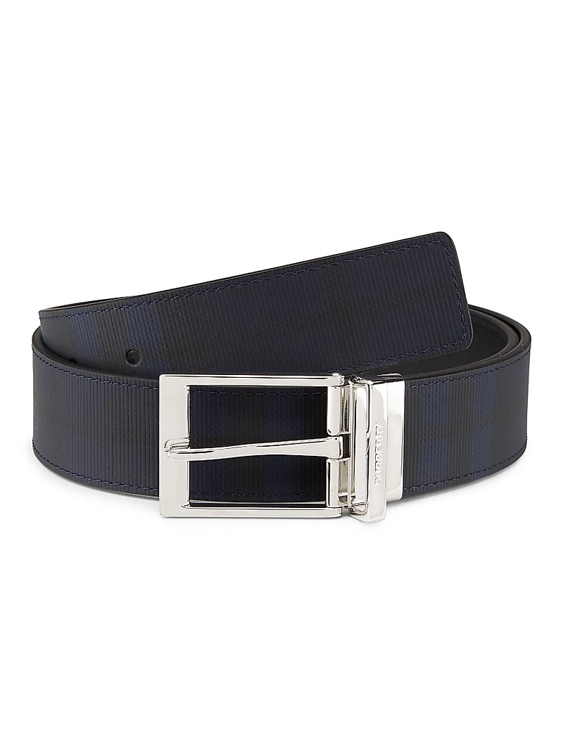 Louis Pin-Buckle Reversible Leather Belt