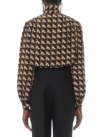 Crepe De Chine Shirt with Petit Charles Print