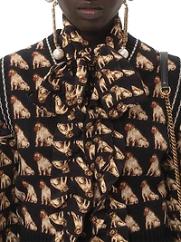 Crepe De Chine Shirt with Petit Charles Print