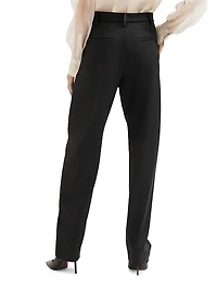 Virgin Wool Stretch Satin Slouchy Trousers