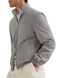 Silk and Cotton Jersey Reversible Outerwear Jacket with Logo