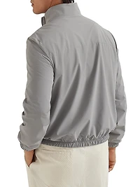 Silk and Cotton Jersey Reversible Outerwear Jacket with Logo