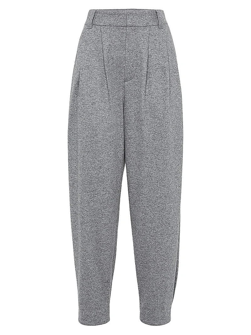Cashmere Jersey Tailored Trousers