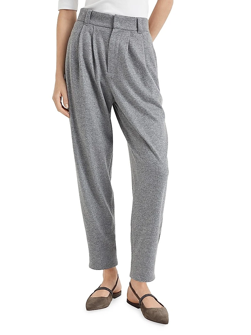 Cashmere Jersey Tailored Trousers