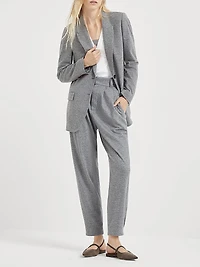 Cashmere Jersey Tailored Trousers