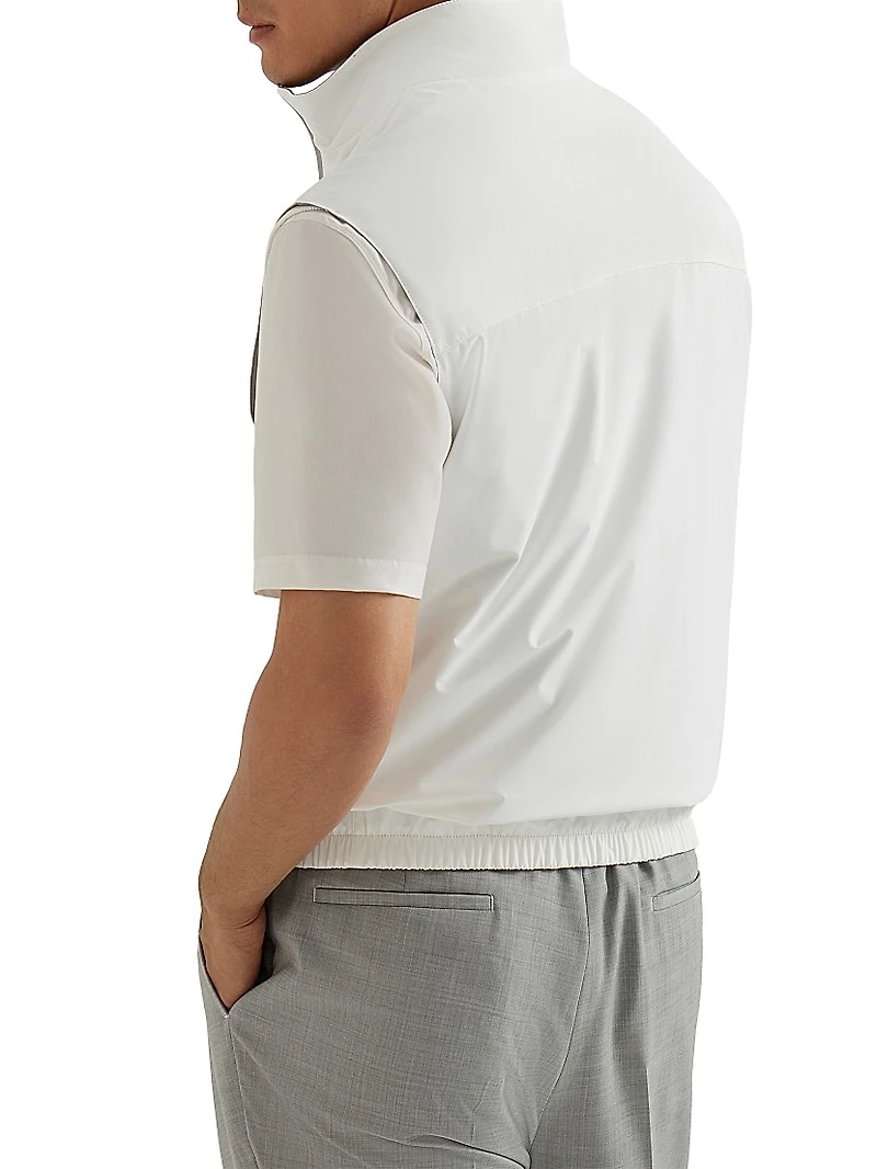 Bonded Nylon Reversible Vest with Logo