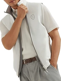 Bonded Nylon Reversible Vest with Logo