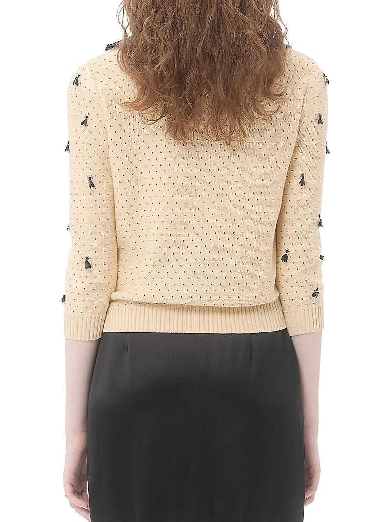 Embroidered Cotton Cardigan