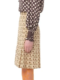 Crepe De Chine Skirt with Petit Charles Print