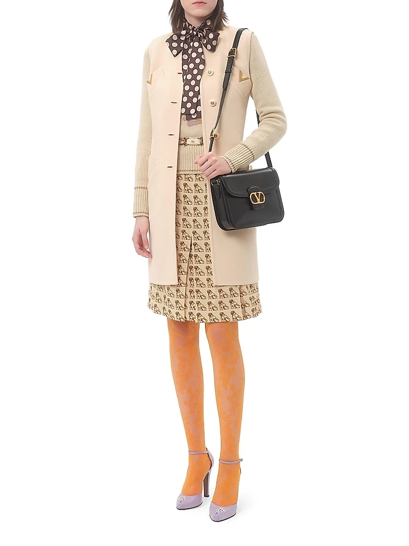 Crepe De Chine Skirt with Petit Charles Print