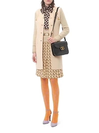 Crepe De Chine Skirt with Petit Charles Print