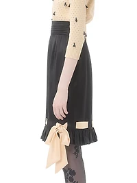Double Satin Midi Skirt