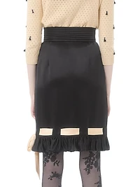 Double Satin Midi Skirt