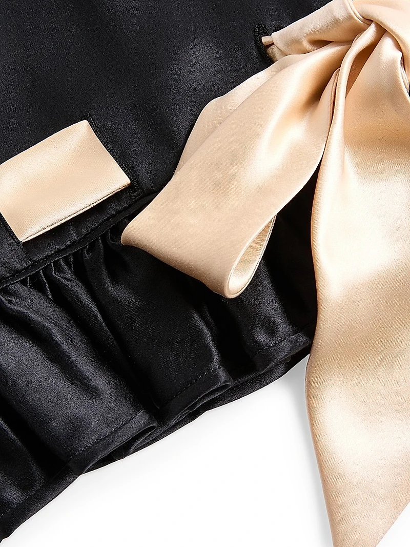 Double Satin Midi Skirt